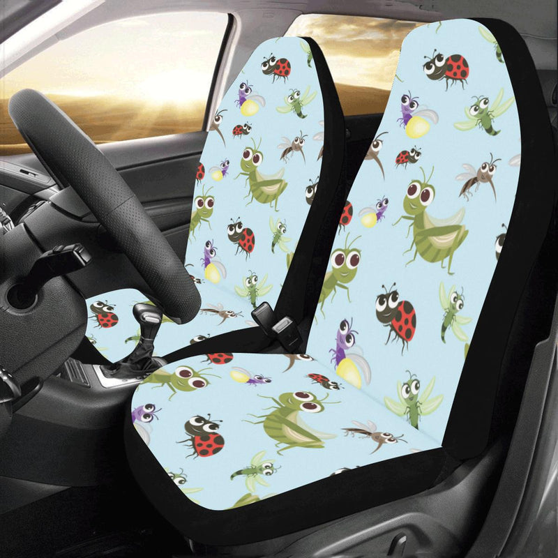 Ladybug Pattern Print Design 01 Car Seat Covers (Set of 2)-JORJUNE.COM