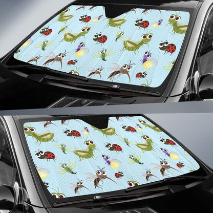 Ladybug Pattern Print Design 01 Car Sun Shades-JORJUNE.COM