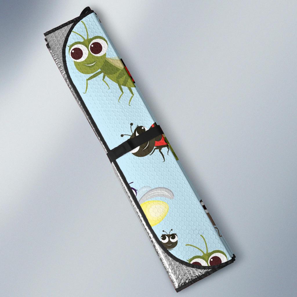 Ladybug Pattern Print Design 01 Car Sun Shades-JORJUNE.COM