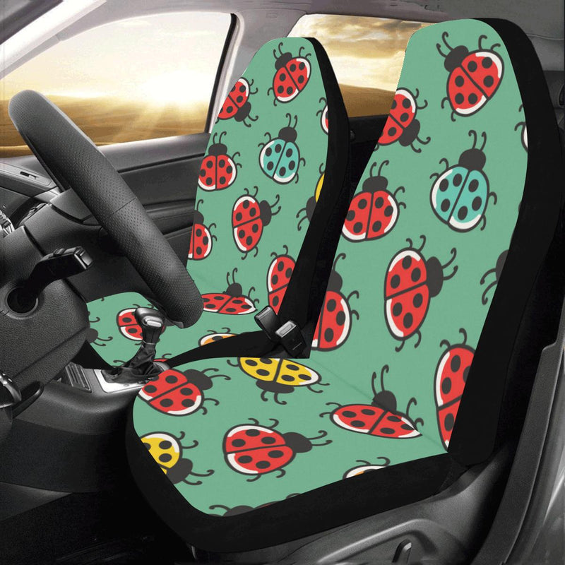 Ladybug Pattern Print Design 02 Car Seat Covers (Set of 2)-JORJUNE.COM