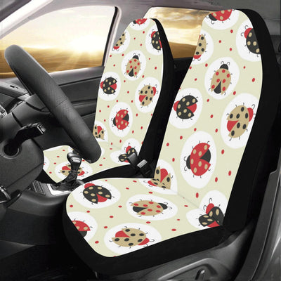 Ladybug Pattern Print Design 03 Car Seat Covers (Set of 2)-JORJUNE.COM