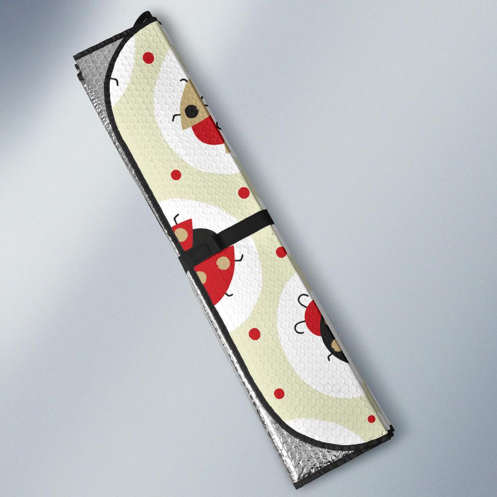 Ladybug Pattern Print Design 03 Car Sun Shades-JORJUNE.COM