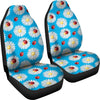 Ladybug With Daisy Themed Print Pattern Universal Fit Car Seat Covers