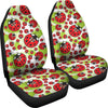 Ladybug With Leaf Print Pattern Universal Fit Car Seat Covers