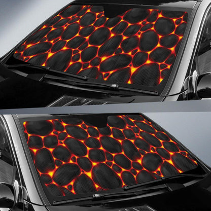 Lava Pattern Print Design 01 Car Sun Shades-JORJUNE.COM