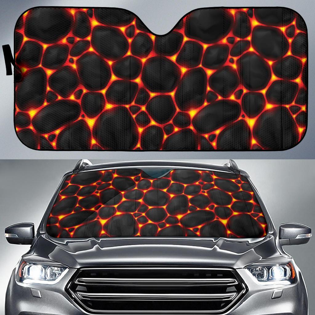 Lava Pattern Print Design 01 Car Sun Shades-JORJUNE.COM