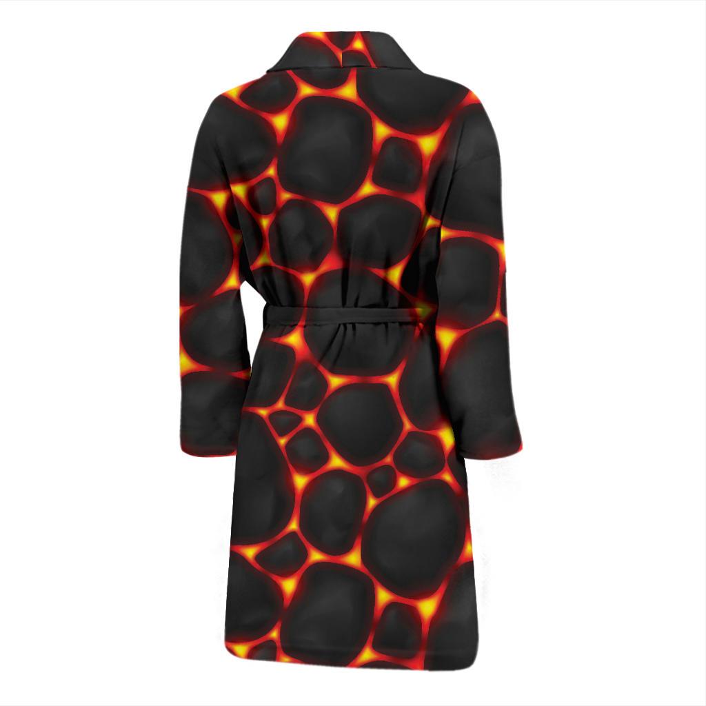 Lava Pattern Print Design 01 Men Bathrobe-JORJUNE.COM