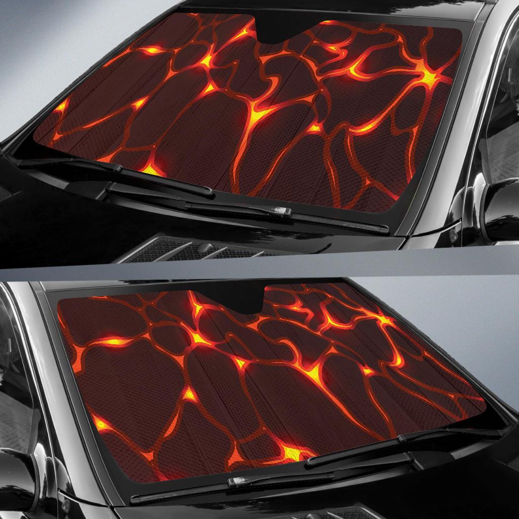 Lava Pattern Print Design 02 Car Sun Shades-JORJUNE.COM