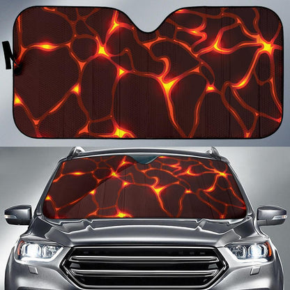 Lava Pattern Print Design 02 Car Sun Shades-JORJUNE.COM