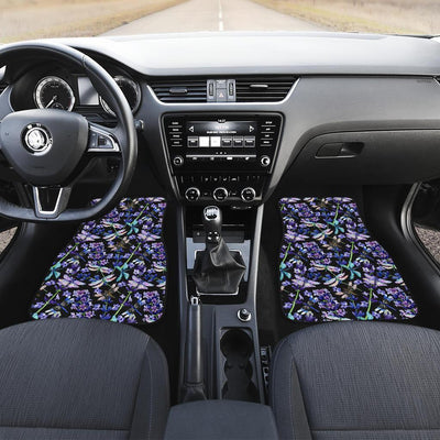 Lavender Dragonfly Pattern Print Design LV03 Car Floor Mats-JorJune.com