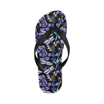 Lavender Dragonfly Pattern Print Design LV03 Flip Flops-JorJune