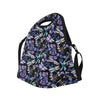 Lavender Dragonfly Pattern Print Design LV03 Neoprene Lunch Bag-JorJune