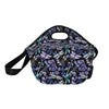 Lavender Dragonfly Pattern Print Design LV03 Neoprene Lunch Bag-JorJune