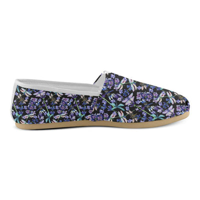 Lavender Dragonfly Pattern Print Design LV03 Women Casual Shoes-JorJune.com