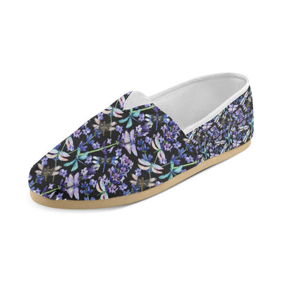 Lavender Dragonfly Pattern Print Design LV03 Women Casual Shoes-JorJune.com