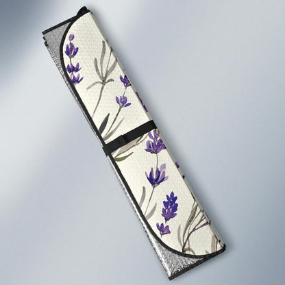 Lavender Pattern Print Design 01 Car Sun Shades-JORJUNE.COM
