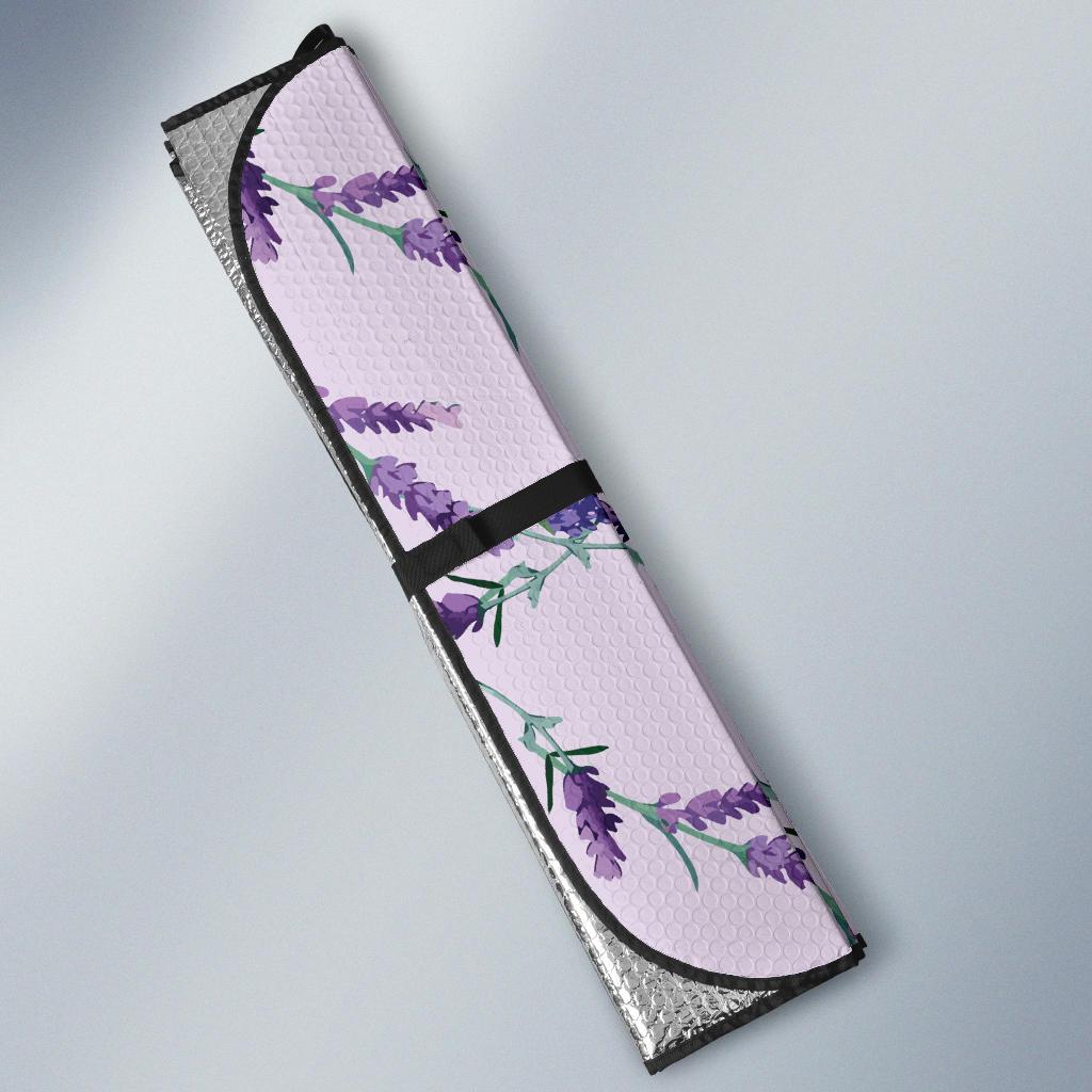 Lavender Pattern Print Design 02 Car Sun Shades-JORJUNE.COM