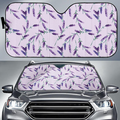 Lavender Pattern Print Design 02 Car Sun Shades-JORJUNE.COM