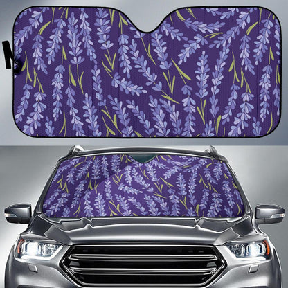 Lavender Pattern Print Design 03 Car Sun Shades-JORJUNE.COM