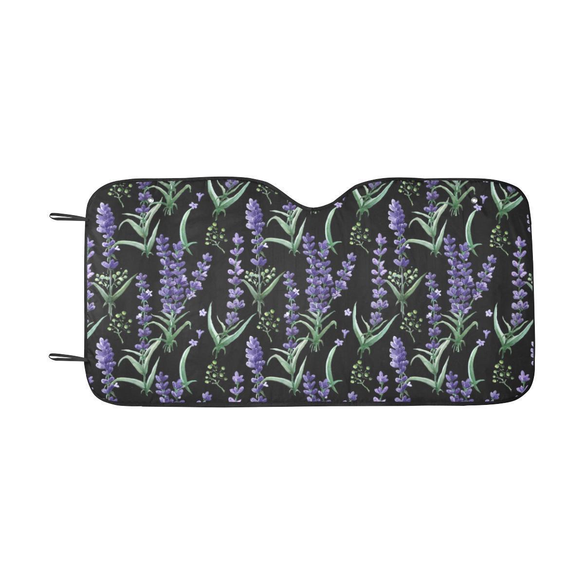 Lavender Pattern Print Design LV01 Car Sun Shade-JorJune