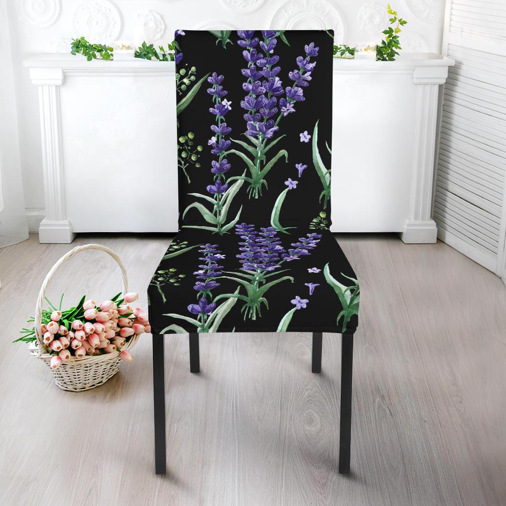 Lavender Pattern Print Design LV01 Dining Chair Slipcover-JORJUNE.COM