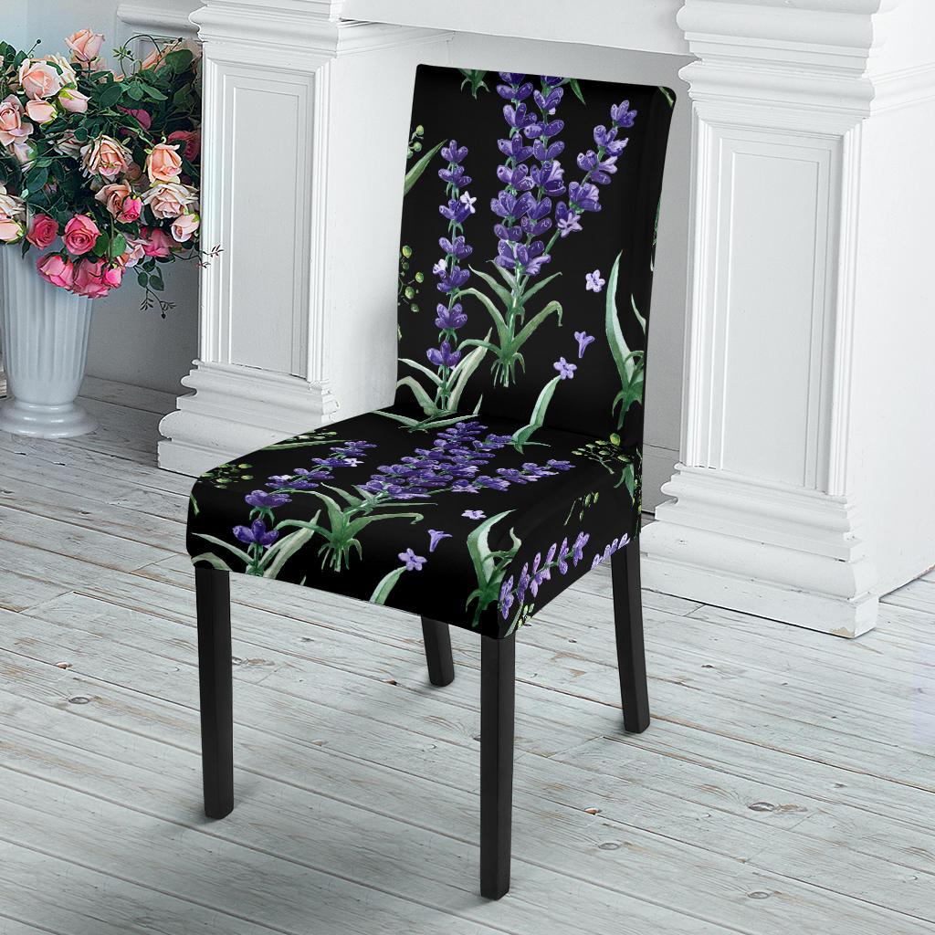 Lavender Pattern Print Design LV01 Dining Chair Slipcover-JORJUNE.COM
