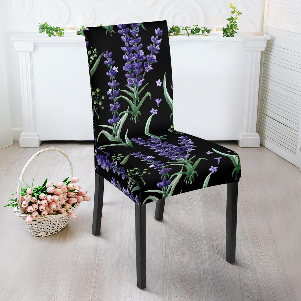 Lavender Pattern Print Design LV01 Dining Chair Slipcover-JORJUNE.COM
