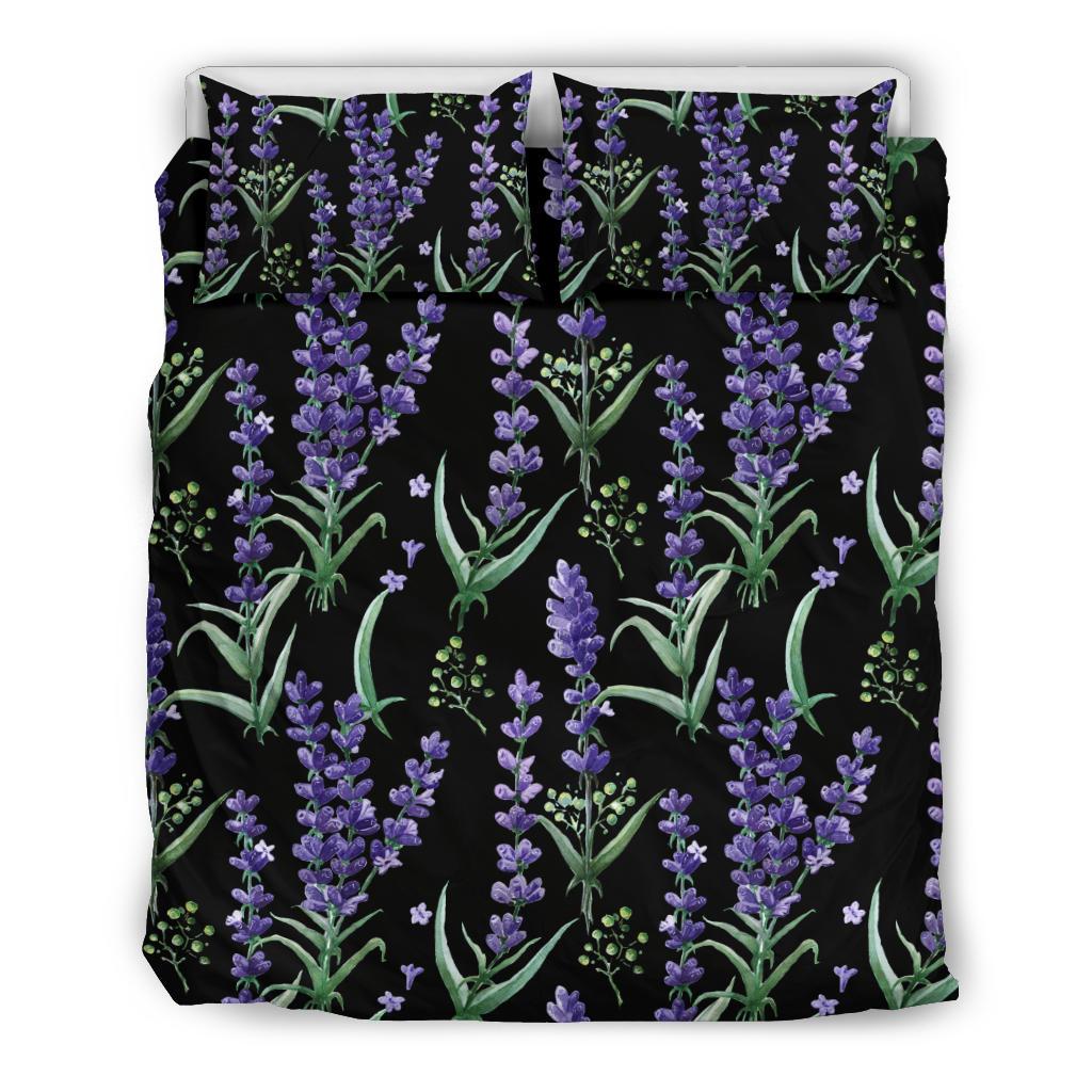 Lavender Pattern Print Design LV01 Duvet Cover Bedding Set-JORJUNE.COM