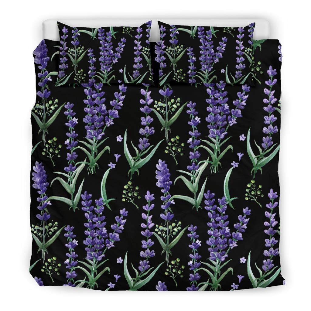 Lavender Pattern Print Design LV01 Duvet Cover Bedding Set-JORJUNE.COM