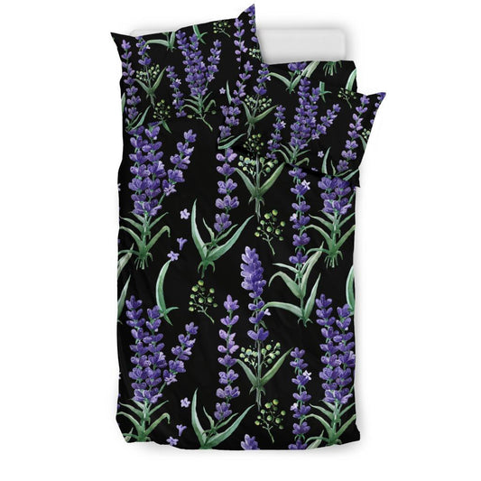 Lavender Pattern Print Design LV01 Duvet Cover Bedding Set-JORJUNE.COM