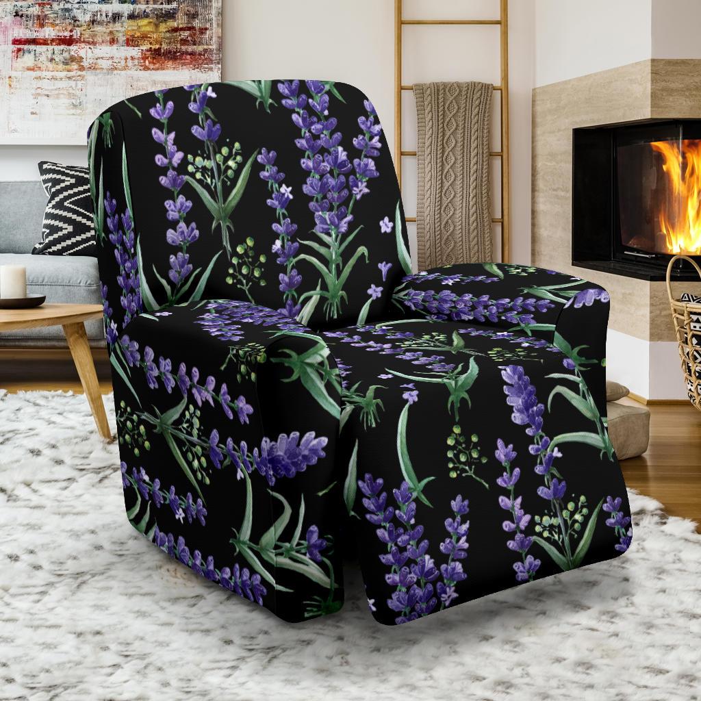 Lavender Pattern Print Design LV01 Recliner Slipcover-JORJUNE.COM
