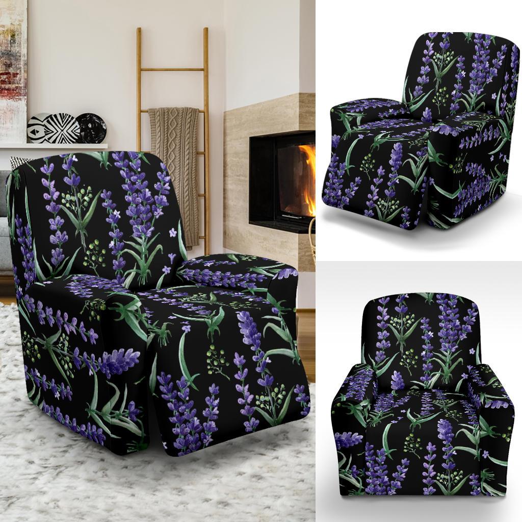 Lavender Pattern Print Design LV01 Recliner Slipcover-JORJUNE.COM