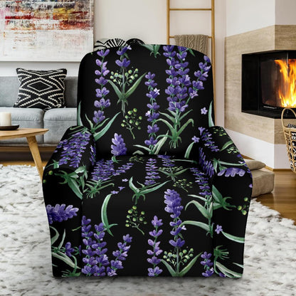Lavender Pattern Print Design LV01 Recliner Slipcover-JORJUNE.COM