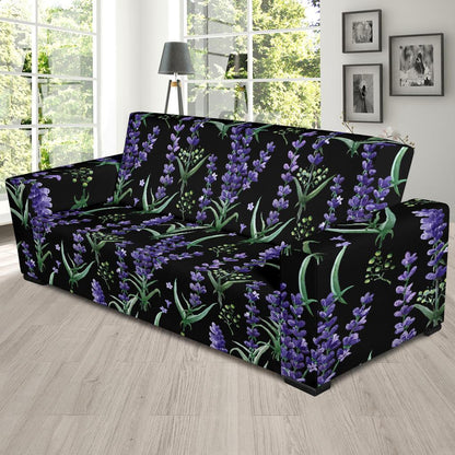 Lavender Pattern Print Design LV01 Sofa Slipcover-JORJUNE.COM