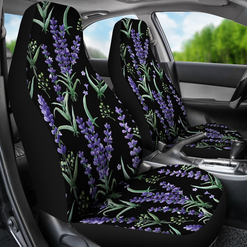 Lavender Pattern Print Design LV01 Universal Fit Car Seat Covers-JorJune