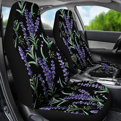 Lavender Pattern Print Design LV01 Universal Fit Car Seat Covers-JorJune