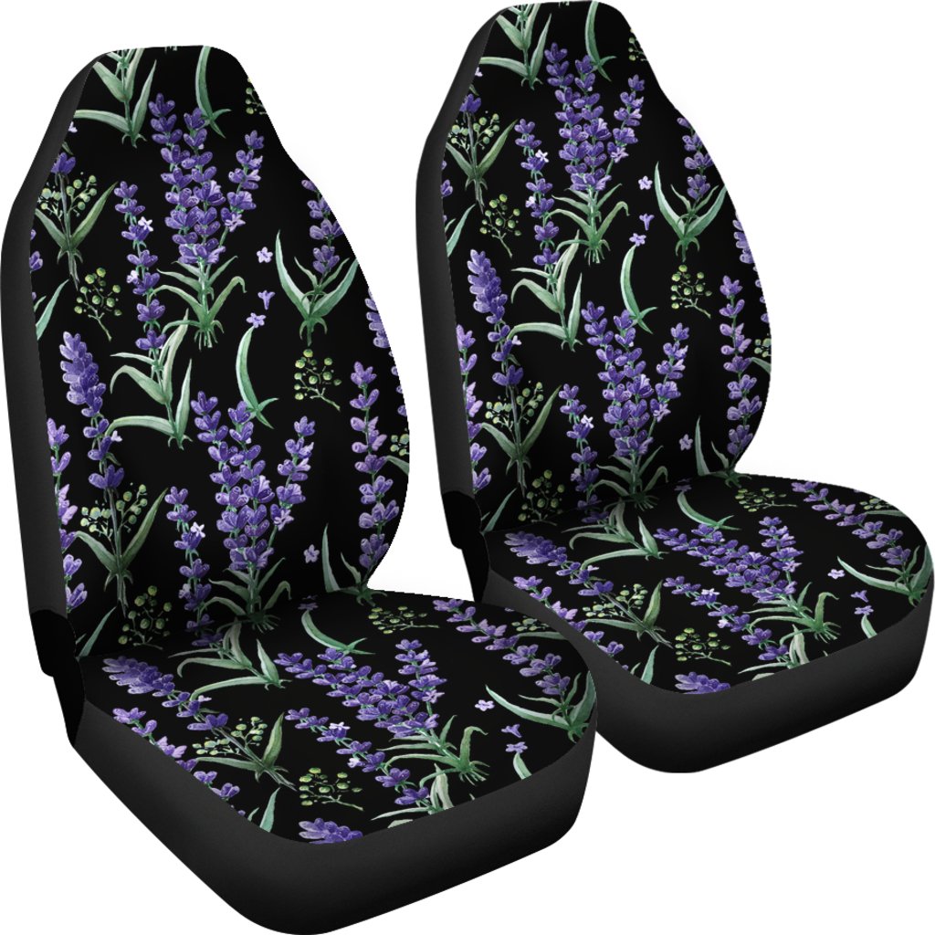 Lavender Pattern Print Design LV01 Universal Fit Car Seat Covers-JorJune