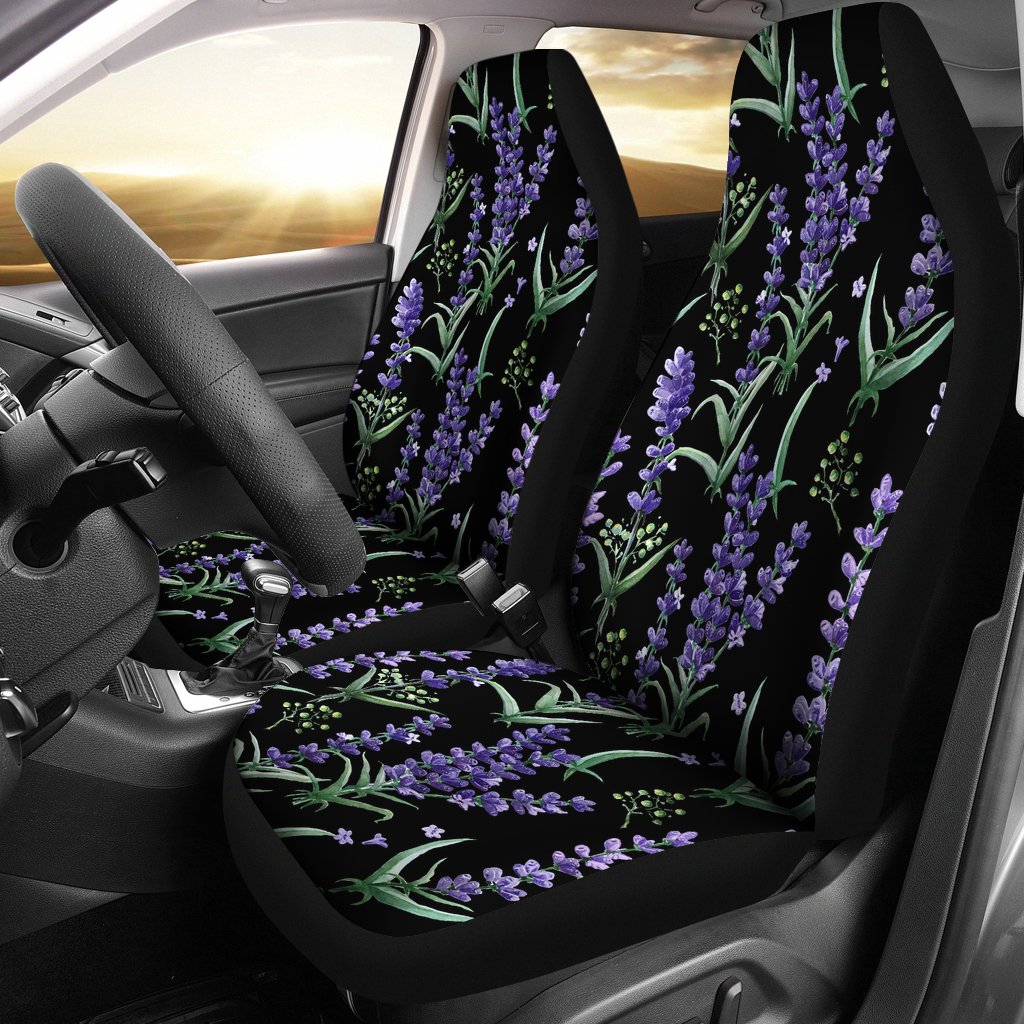 Lavender Pattern Print Design LV01 Universal Fit Car Seat Covers-JorJune