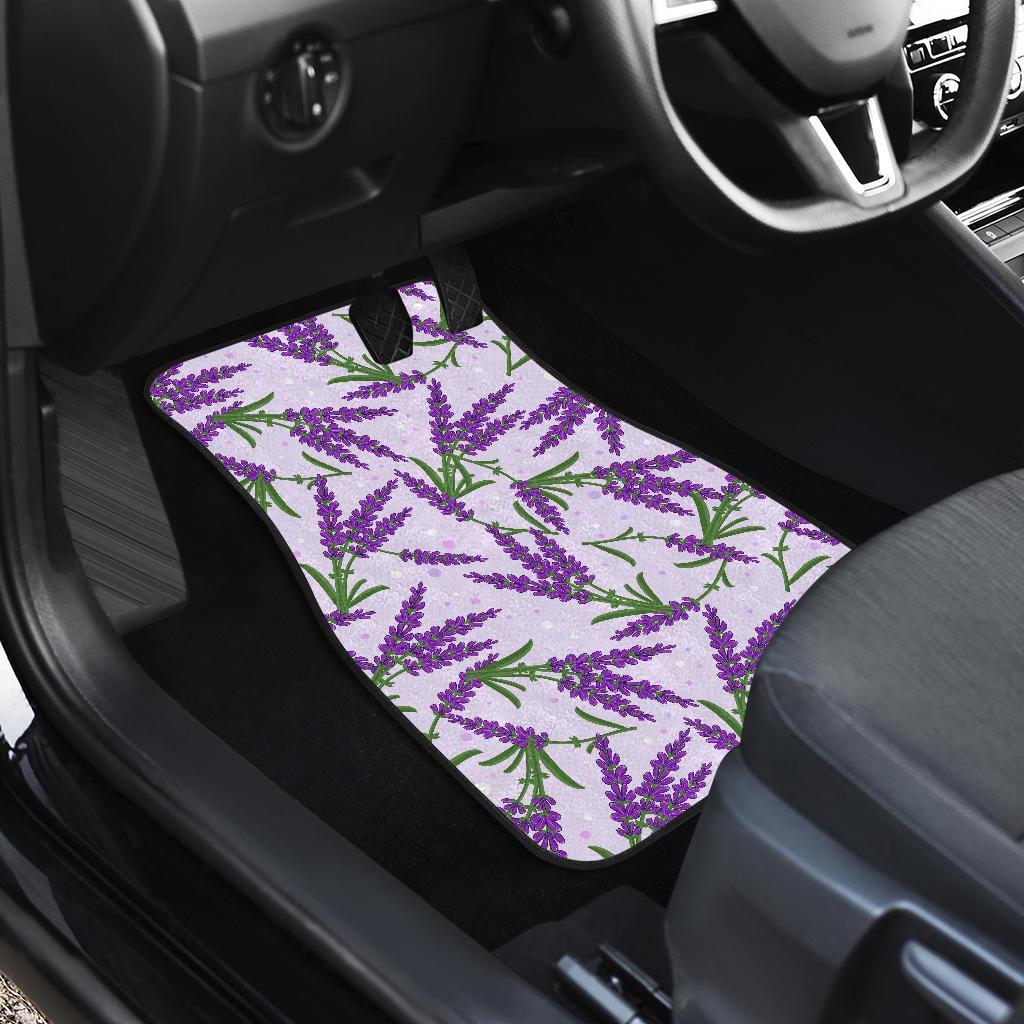 Lavender Pattern Print Design LV02 Car Floor Mats-JorJune.com