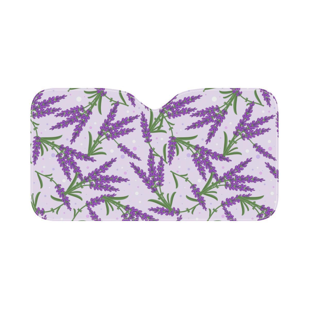 Lavender Pattern Print Design LV02 Car Sun Shade-JorJune