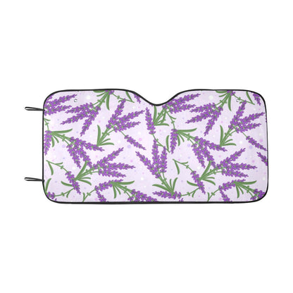 Lavender Pattern Print Design LV02 Car Sun Shade-JorJune