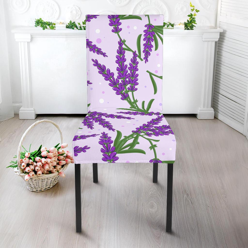 Lavender Pattern Print Design LV02 Dining Chair Slipcover-JORJUNE.COM