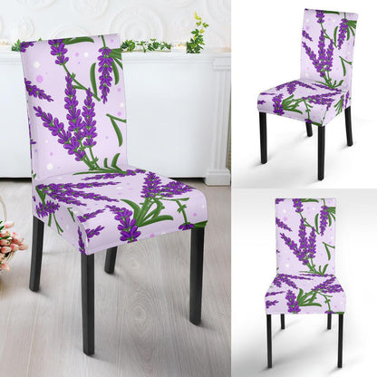 Lavender Pattern Print Design LV02 Dining Chair Slipcover-JORJUNE.COM