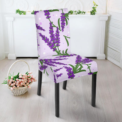Lavender Pattern Print Design LV02 Dining Chair Slipcover-JORJUNE.COM