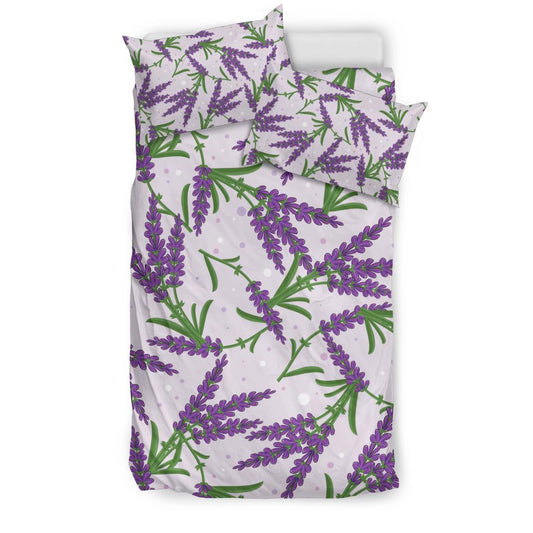 Lavender Pattern Print Design LV02 Duvet Cover Bedding Set-JORJUNE.COM