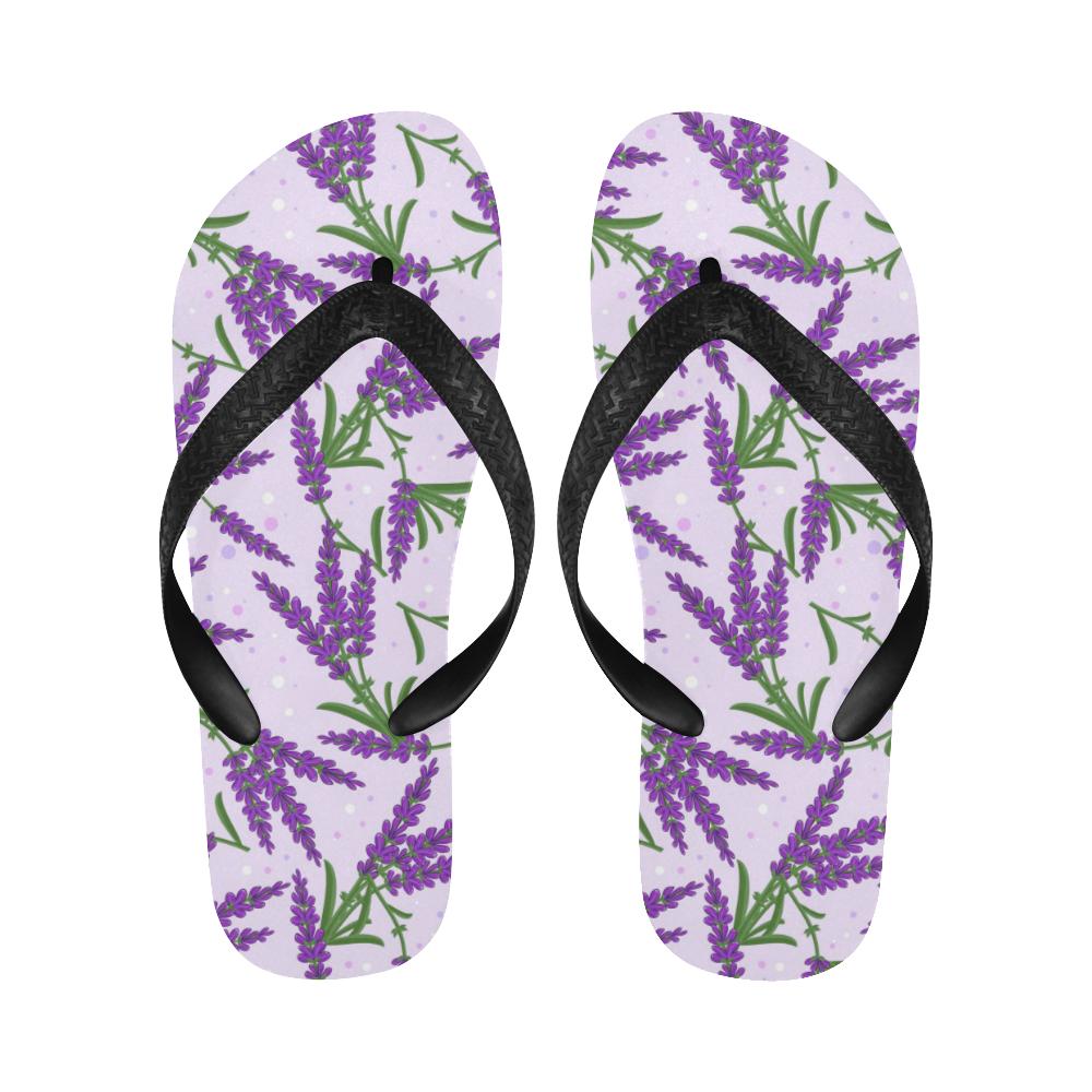 Lavender Pattern Print Design LV02 Flip Flops-JorJune