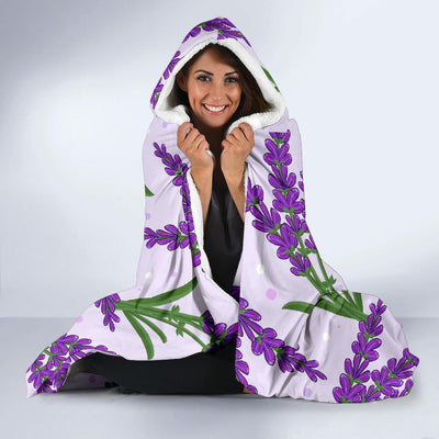 Lavender Pattern Print Design LV02 Hooded Blanket-JORJUNE.COM