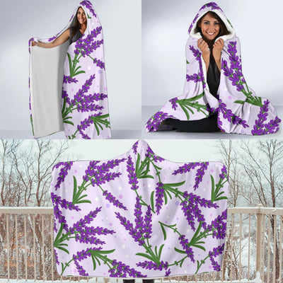 Lavender Pattern Print Design LV02 Hooded Blanket-JORJUNE.COM