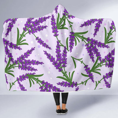 Lavender Pattern Print Design LV02 Hooded Blanket-JORJUNE.COM