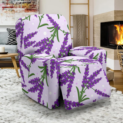 Lavender Pattern Print Design LV02 Recliner Slipcover-JORJUNE.COM